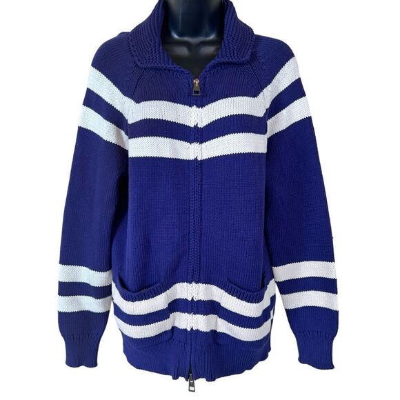 J. Crew Lobster Knit Long Sleeve Full Zip Cardigan Sweater Jacket - Picture 2 of 12